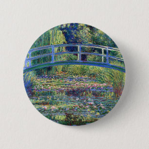 Claude Monet Water Lily Pond Button