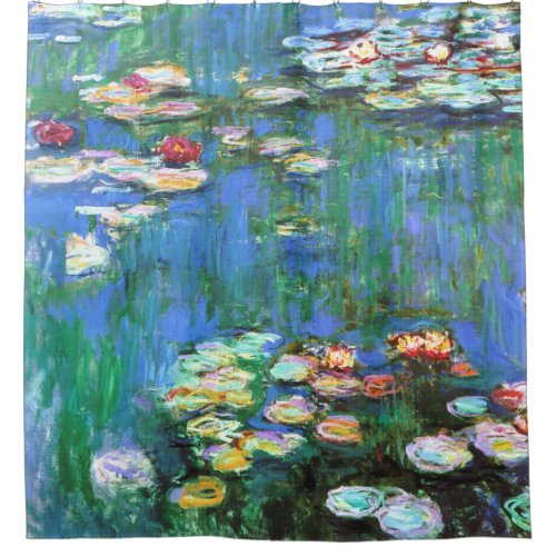 Claude Monet Water Lily Pond Fine Art Shower Curtain