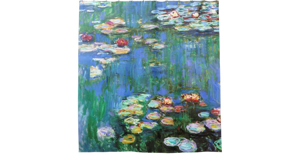 Claude Monet Water Lily Pond Fine Art Shower Curtain Zazzle Com
