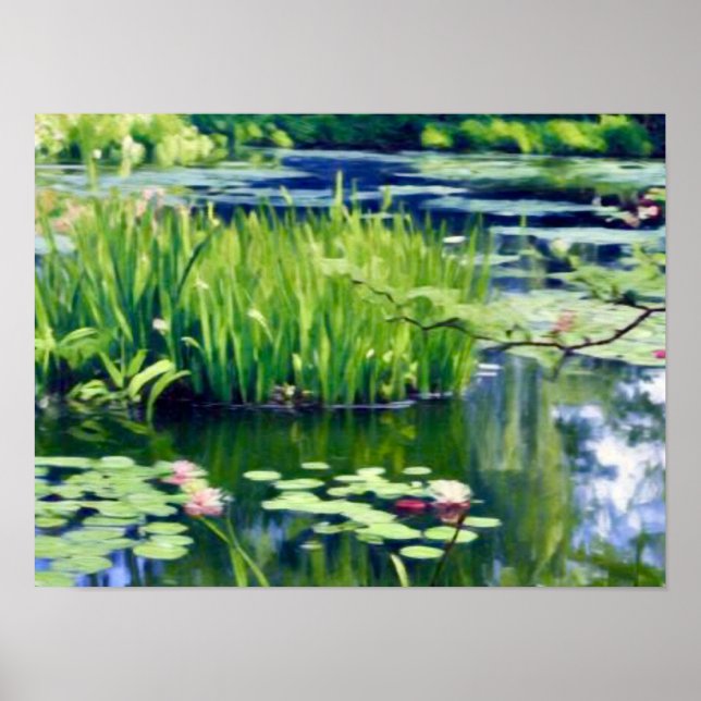 Claude Monet Water Lily Pond Giverny Poster (Front)