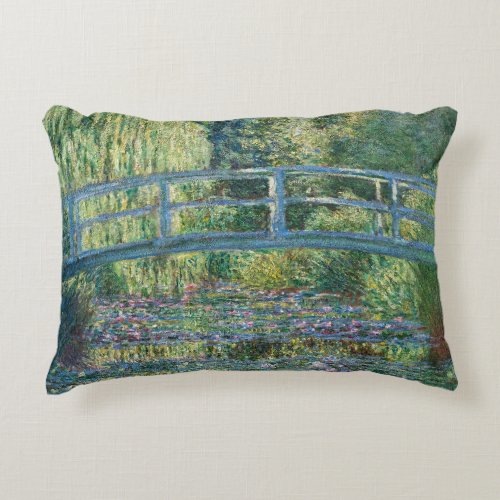 Claude Monet _ Water Lily pond Green Harmony Accent Pillow