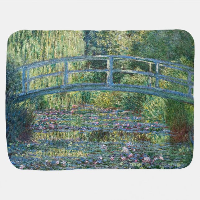 Claude Monet - Water Lily pond, Green Harmony Baby Blanket (Horizontal)