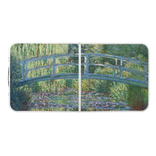 Claude Monet - Water Lily pond, Green Harmony Beer Pong Table (Top)
