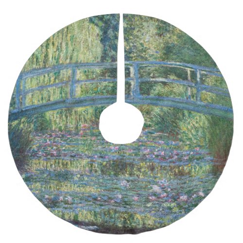 Claude Monet _ Water Lily pond Green Harmony Brushed Polyester Tree Skirt