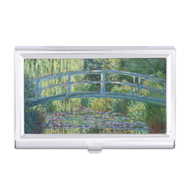 Claude Monet - Water Lily pond, Green Harmony Business Card Case (Front)