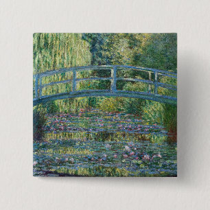 Claude Monet - Water Lily pond, Green Harmony Button