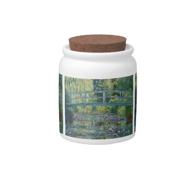 Claude Monet - Water Lily pond, Green Harmony Candy Jar (Front)