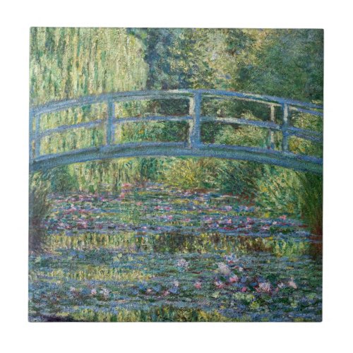 Claude Monet _ Water Lily pond Green Harmony Ceramic Tile