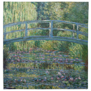 Claude Monet - Water Lily pond, Green Harmony Cloth Napkin