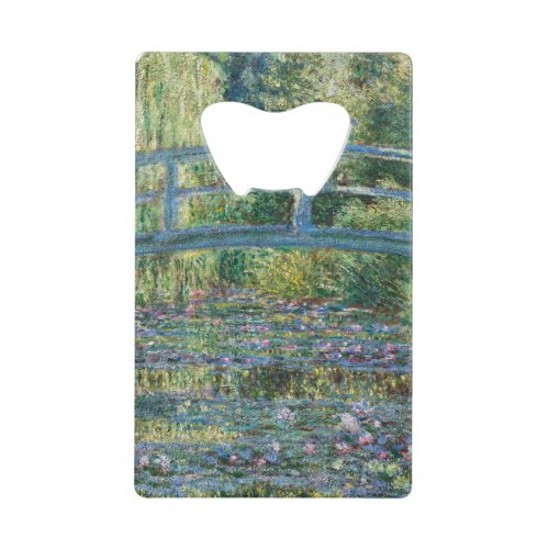 Claude Monet _ Water Lily pond Green Harmony Credit Card Bottle Opener