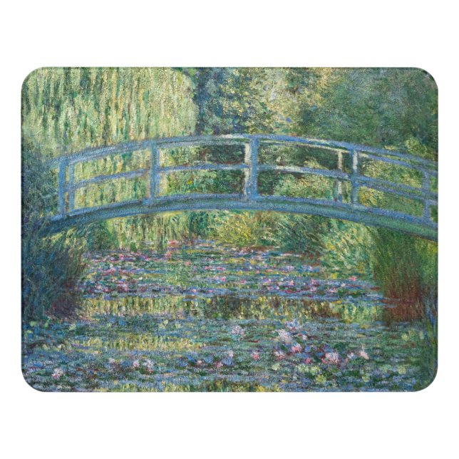 Claude Monet - Water Lily pond, Green Harmony  Door Sign (Contemporary Front)