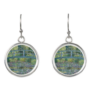 Claude Monet - Water Lily pond, Green Harmony Earrings