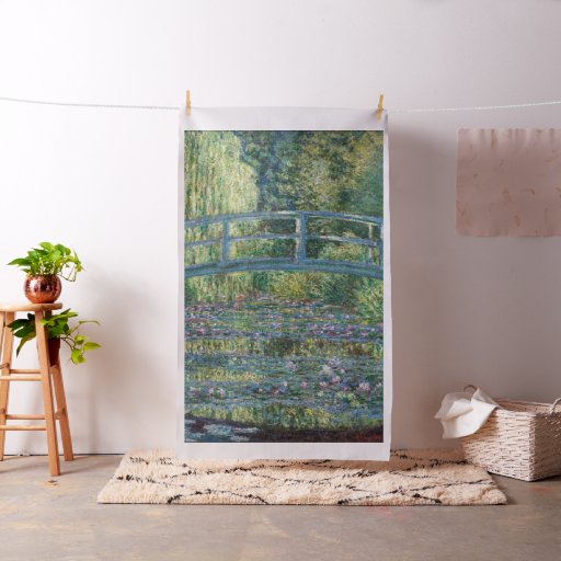 Claude Monet - Water Lily pond, Green Harmony Fabric