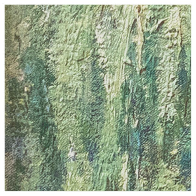 Claude Monet - Water Lily pond, Green Harmony Fabric (Close Up)