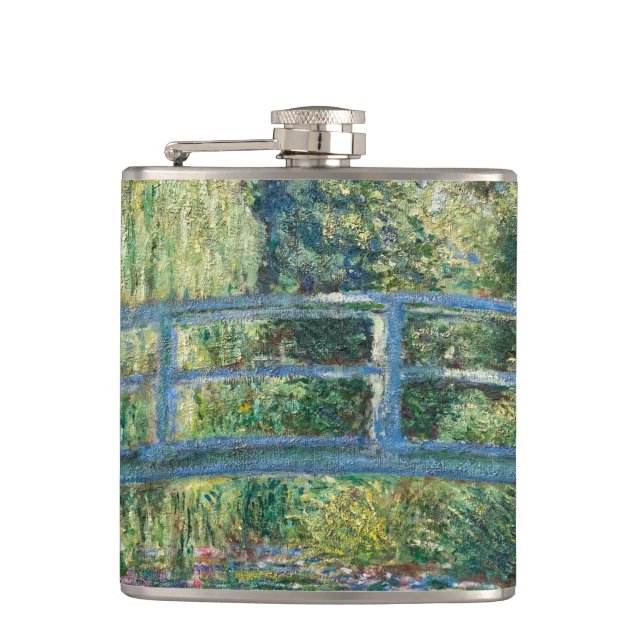 Claude Monet - Water Lily pond, Green Harmony Flask (Front)