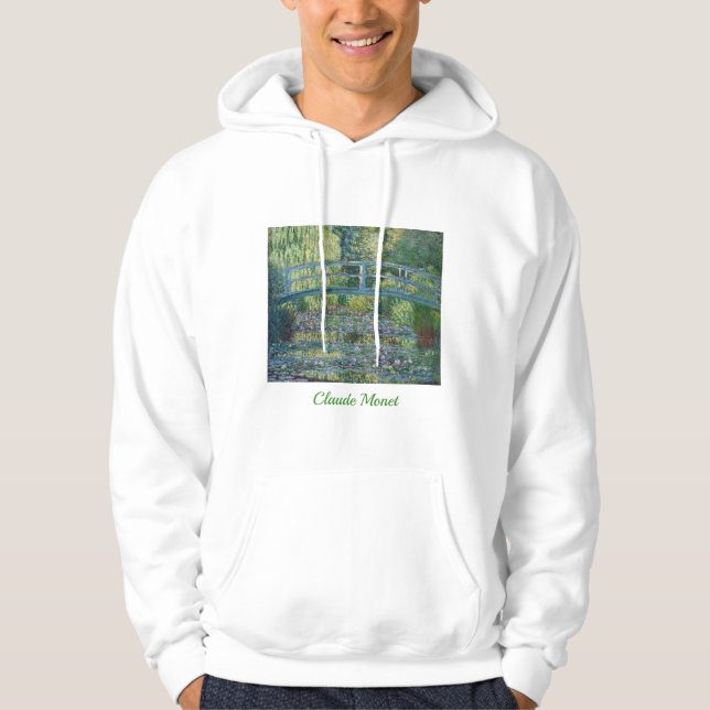 Claude Monet - Water Lily pond, Green Harmony Hoodie (Front)