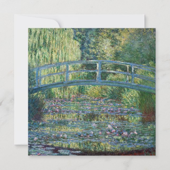Claude Monet - Water Lily pond, Green Harmony Invitation (Front)