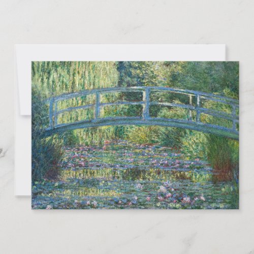 Claude Monet _ Water Lily pond Green Harmony Invitation
