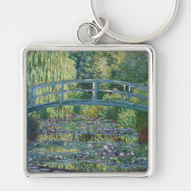 Claude Monet - Water Lily pond, Green Harmony Keychain (Front)