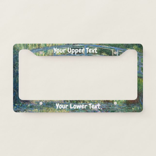 Claude Monet - Water Lily pond, Green Harmony License Plate Frame (Front)