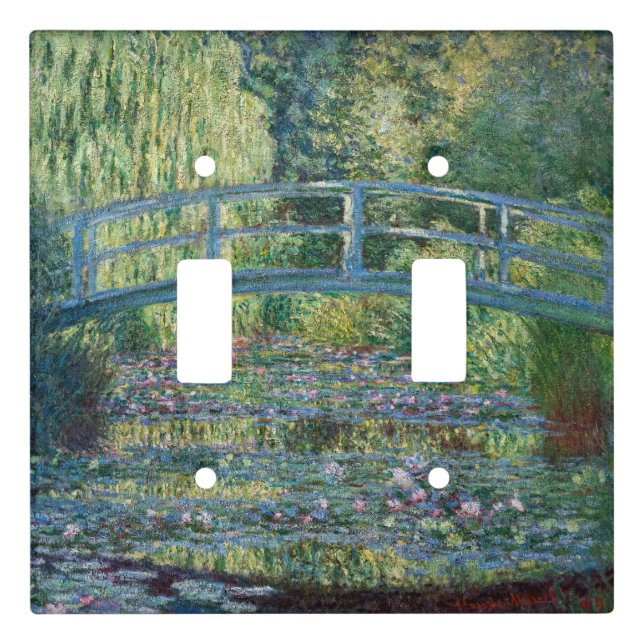 Claude Monet - Water Lily pond, Green Harmony Light Switch Cover (Front)