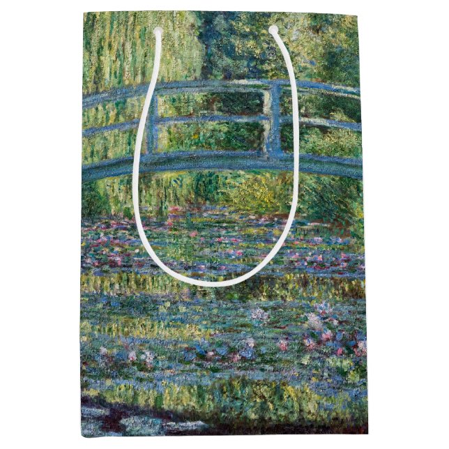 Claude Monet - Water Lily pond, Green Harmony Medium Gift Bag (Front)