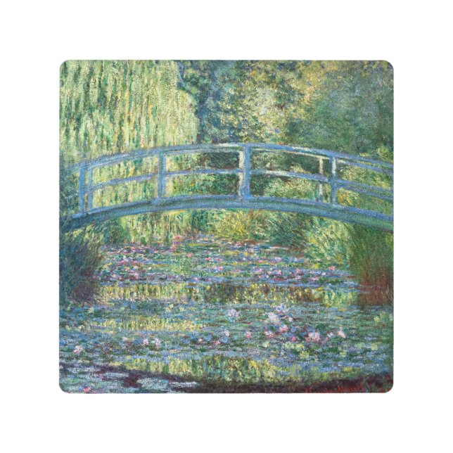 Claude Monet - Water Lily pond, Green Harmony Metal Print (Front)