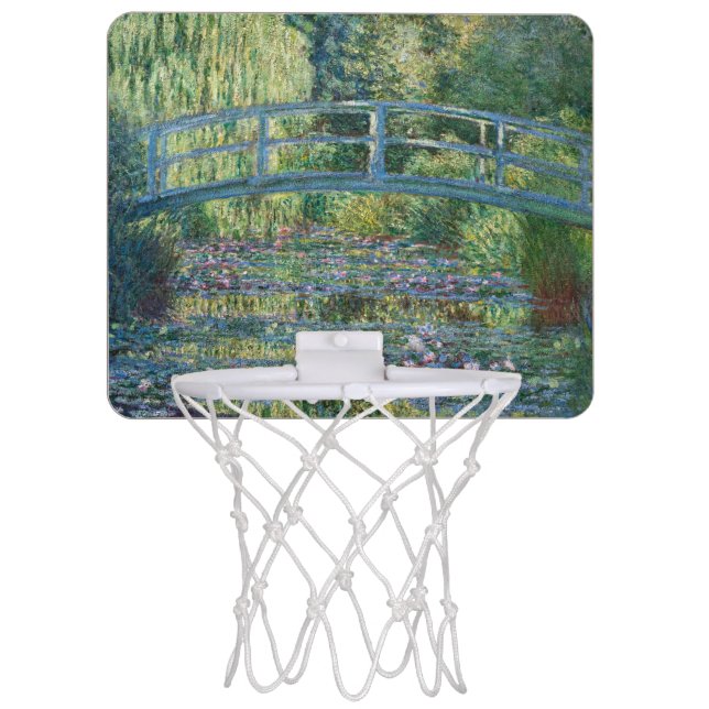 Claude Monet - Water Lily pond, Green Harmony Mini Basketball Hoop (Front)