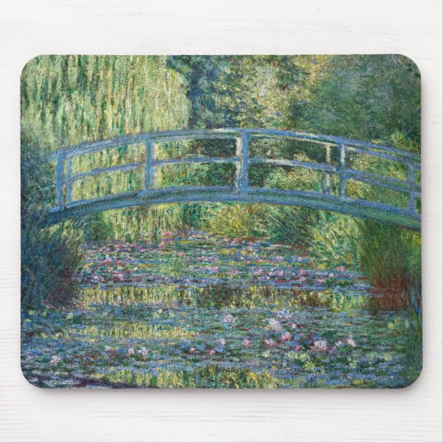 Claude Monet - Water Lily pond, Green Harmony Mouse Pad (Front)