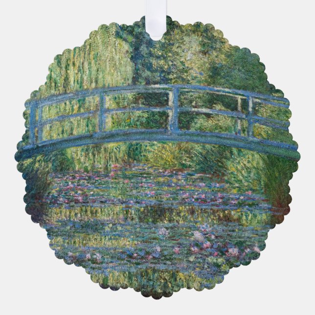 Claude Monet - Water Lily pond, Green Harmony Ornament Card (Front)