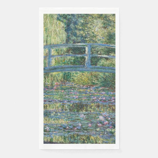Claude Monet - Water Lily pond, Green Harmony Paper Guest Towels (Front)