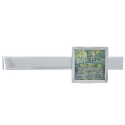 Claude Monet _ Water Lily pond Green Harmony Silver Finish Tie Bar