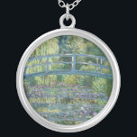 Claude Monet - Water Lily pond, Green Harmony Silver Plated Necklace<br><div class="desc">Water Lily pond,  Green Harmony / Le Bassin aux Nympheas,  Harmonie Verte by Claude Monet in 1899</div>