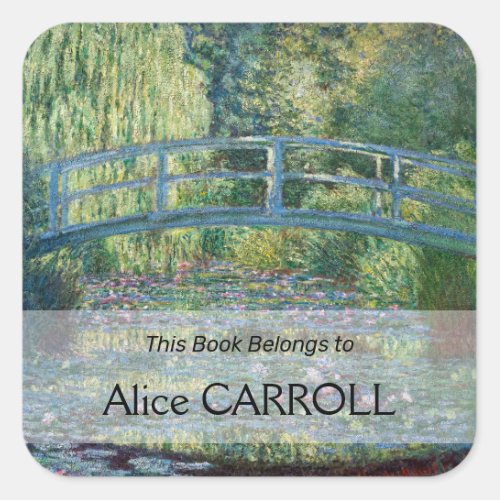 Claude Monet _ Water Lily pond Green Harmony Square Sticker