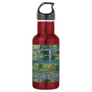Claude Monet - Water Lily pond, Green Harmony Stainless Steel Water Bottle