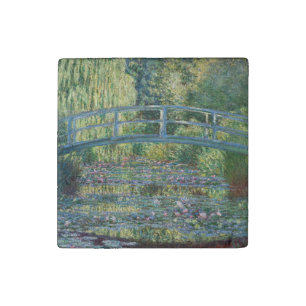 Claude Monet - Water Lily pond, Green Harmony Stone Magnet