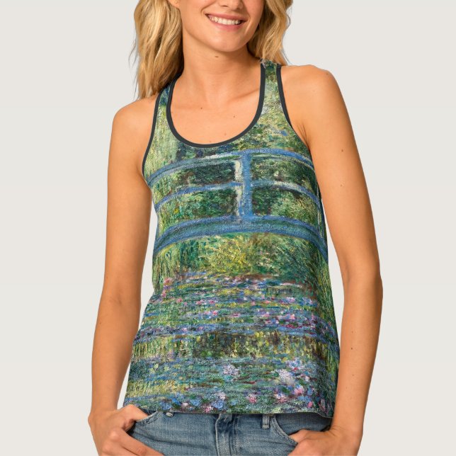 Claude Monet - Water Lily pond, Green Harmony Tank Top (Front)