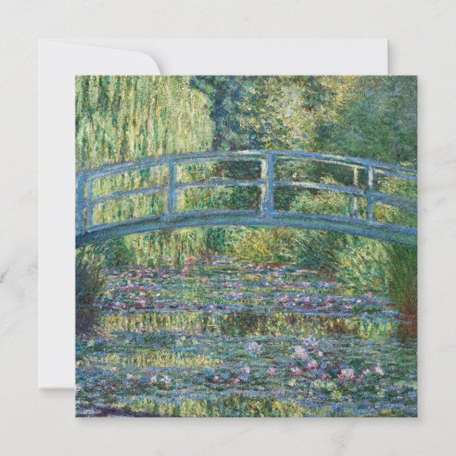 Claude Monet - Water Lily pond, Green Harmony Thank You Card (Front)
