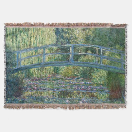 Claude Monet _ Water Lily pond Green Harmony Throw Blanket