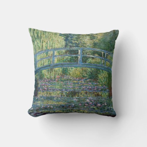 Claude Monet _ Water Lily pond Green Harmony Throw Pillow