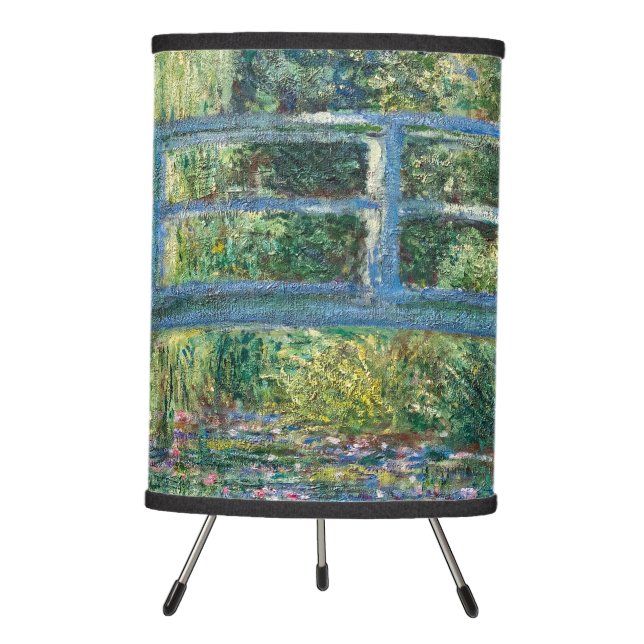 Claude Monet - Water Lily pond, Green Harmony Tripod Lamp (Front)