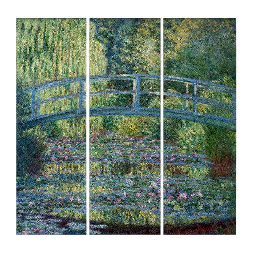Claude Monet _ Water Lily pond Green Harmony Triptych