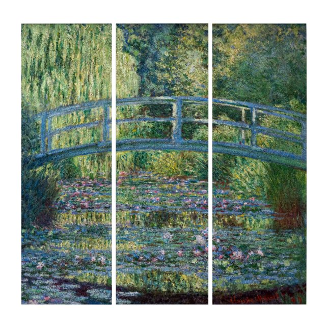 Claude Monet - Water Lily pond, Green Harmony Triptych (Front)