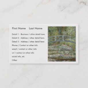 Claude Monet Water Lily Pond (Japanese Footbridge) Business Card