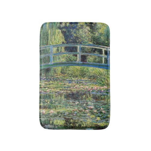 Claude Monet _ Water Lily Pond  Japanesese Bridge Bath Mat