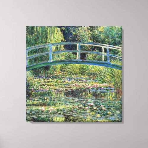 Claude Monet _ Water Lily Pond  Japanesese Bridge Canvas Print