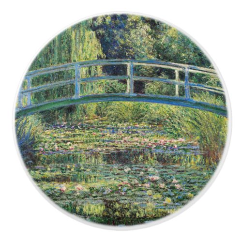 Claude Monet _ Water Lily Pond  Japanesese Bridge Ceramic Knob