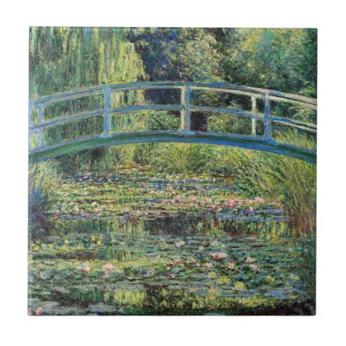Claude Monet _ Water Lily Pond  Japanesese Bridge Ceramic Tile