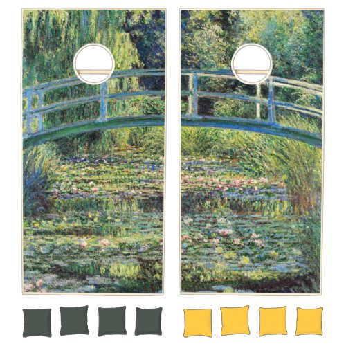 Claude Monet _ Water Lily Pond  Japanesese Bridge Cornhole Set