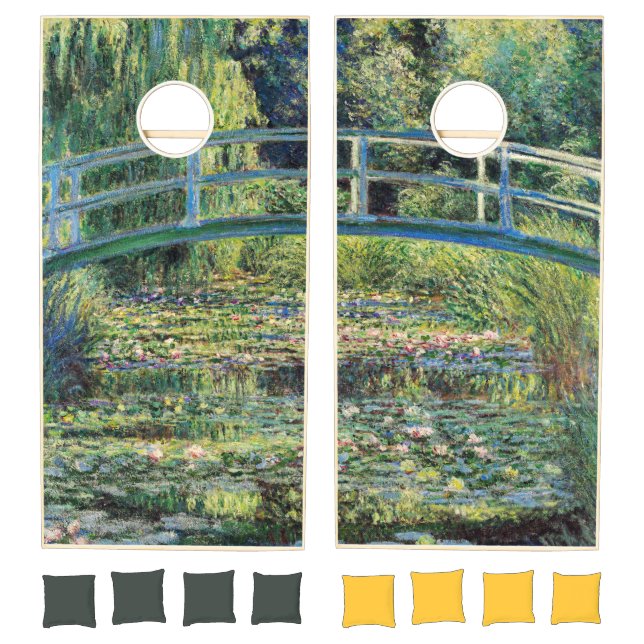 Claude Monet - Water Lily Pond & Japanesese Bridge Cornhole Set (Set)